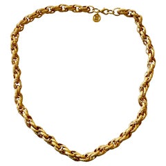 Vintage Givenchy Gold Chain Neckalce, France, 1980s