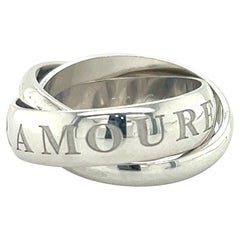 Vintage Cartier "Or Amour Et Trinity" Ring 18k White Gold