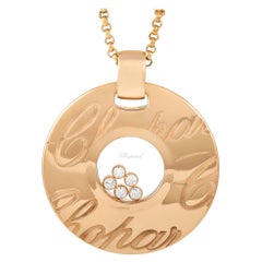 Chopard Chopardissimo 18k Rose Gold 0.50ct Diamond Pendant Necklace