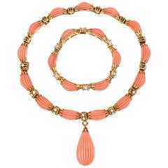 Van Cleef & Arpels Coral Diamond Demi Parure 12