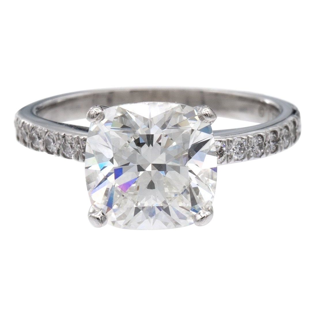 Tiffany & Co. Platinum Novo Cushion Diamond Engagement Ring 2.35ct, TW I VS1