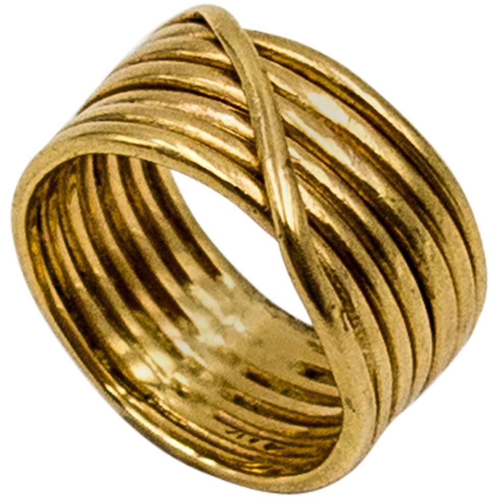 Tailored Gold Wrap Ring For Sale at 1stdibs