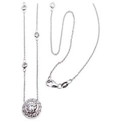 Peter Suchy Diamond By The Yard Halo Gold Pendant Necklace 5