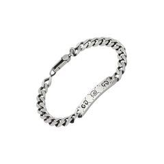 Used Gucci Ghost Chain Silver Bracelet YBA455321001