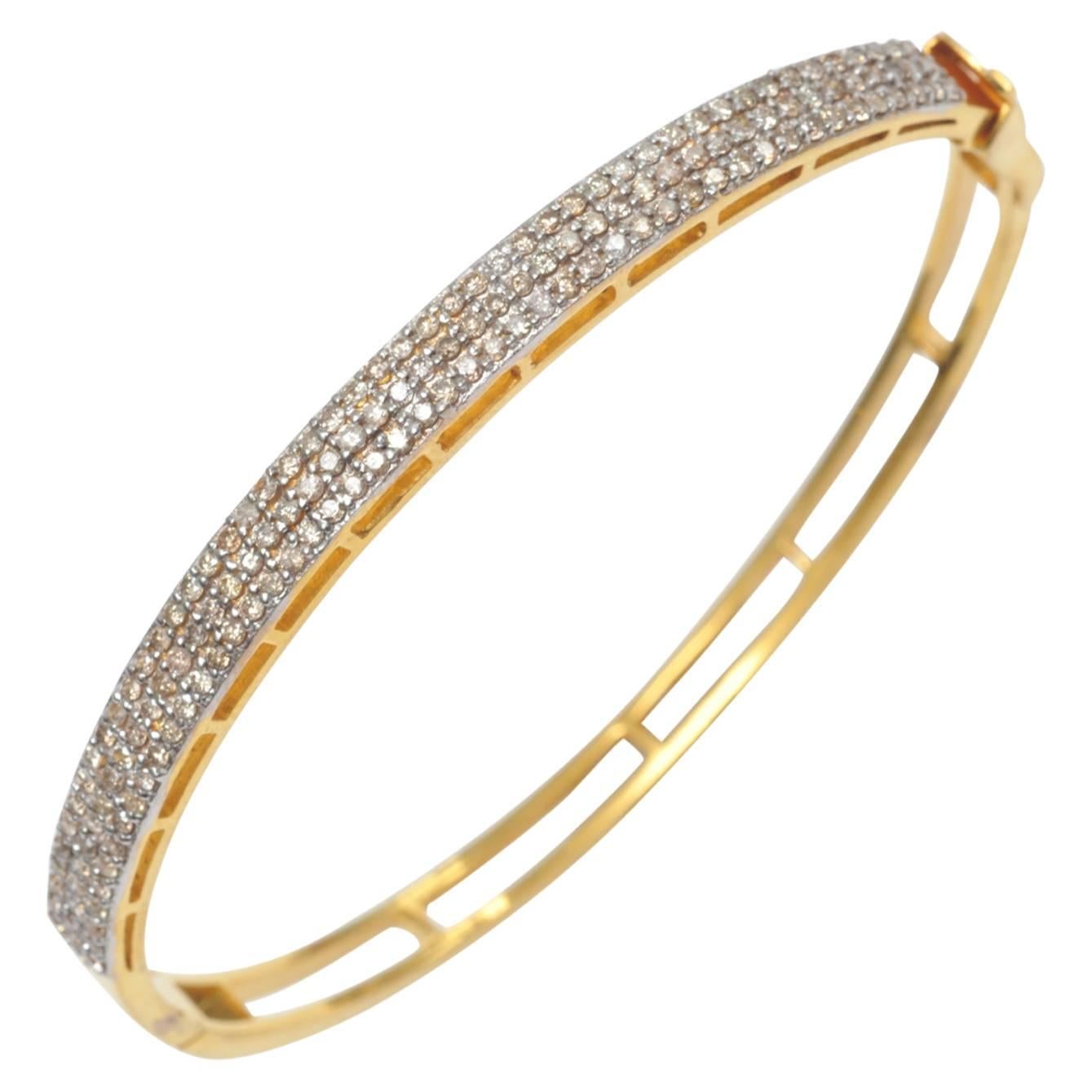 22 Karat Gold and Diamond Bracelet