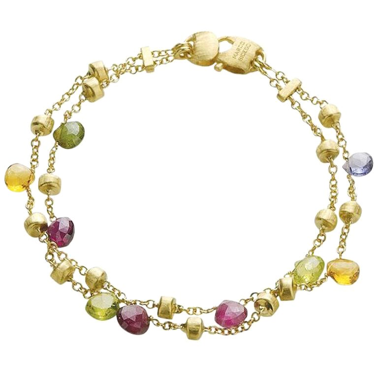 Marco Bicego Paradise Gold and Mixed Stone FiveStrand Bracelet BB922