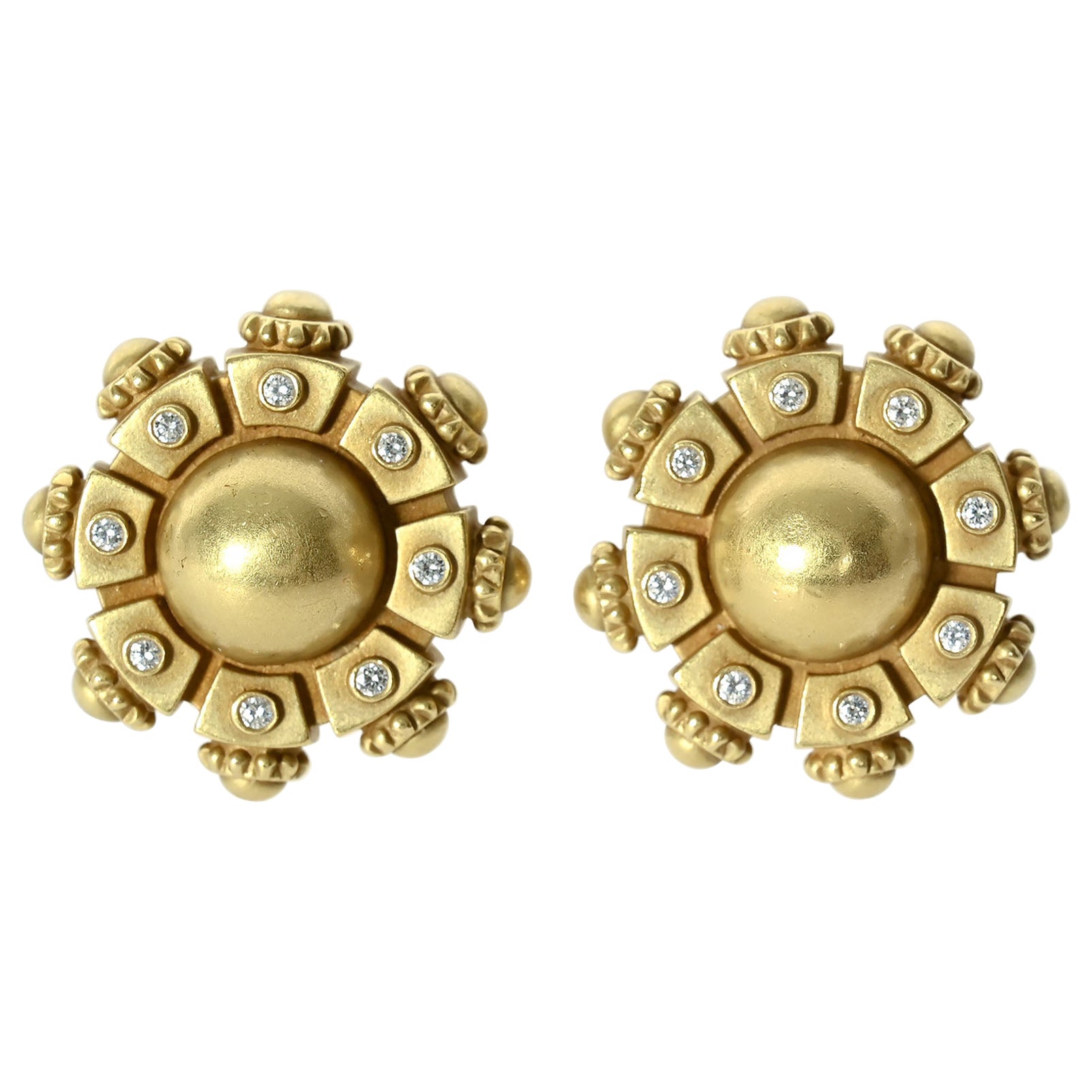 Cord-Ohrringe aus Gold und Diamanten von Kieselstein im Angebot