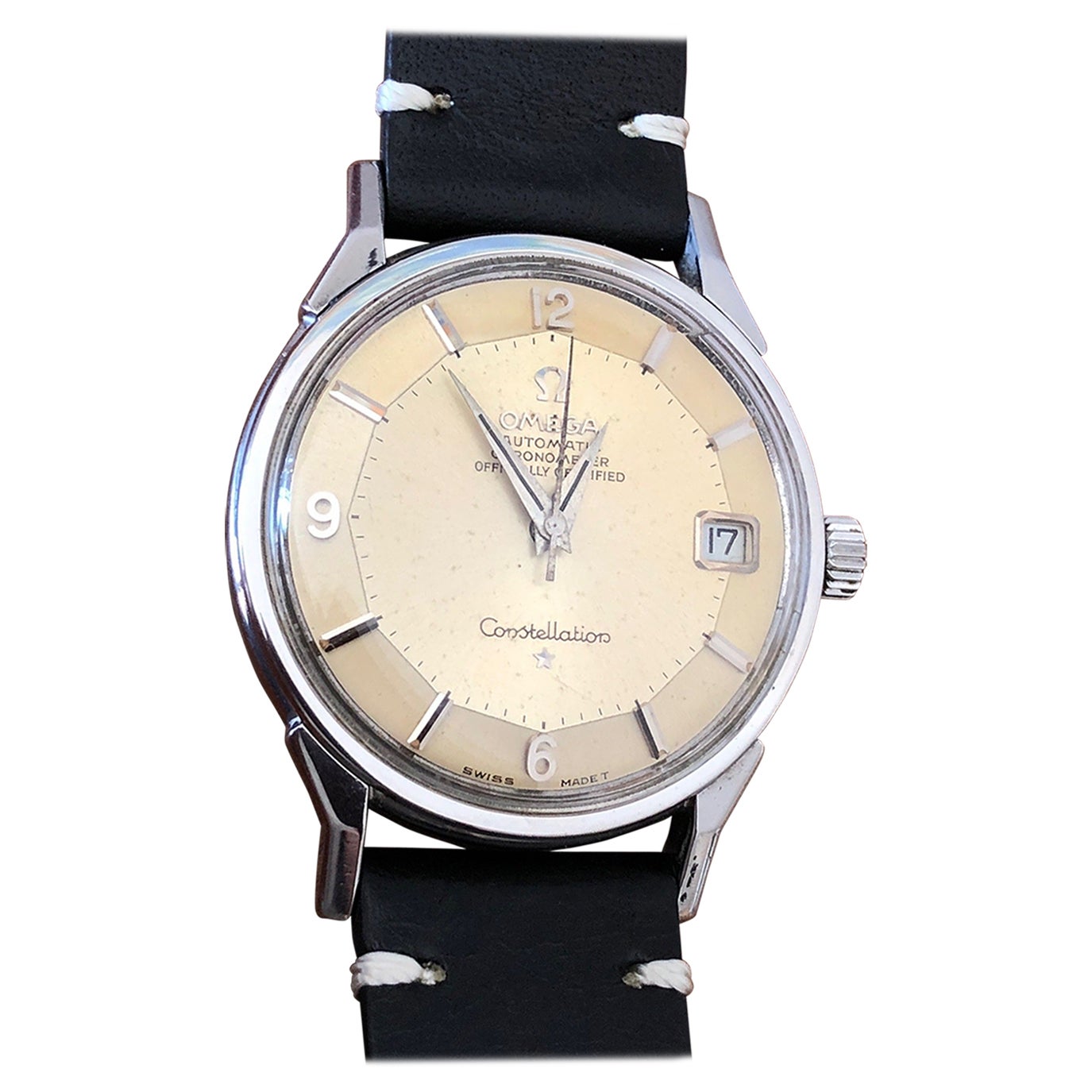 Omega Constellation Cremefarbenes Pie Pan-Zifferblatt