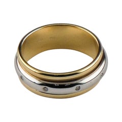 MC Paris 18k Yellow & White Gold Spinner Ring with Diamonds