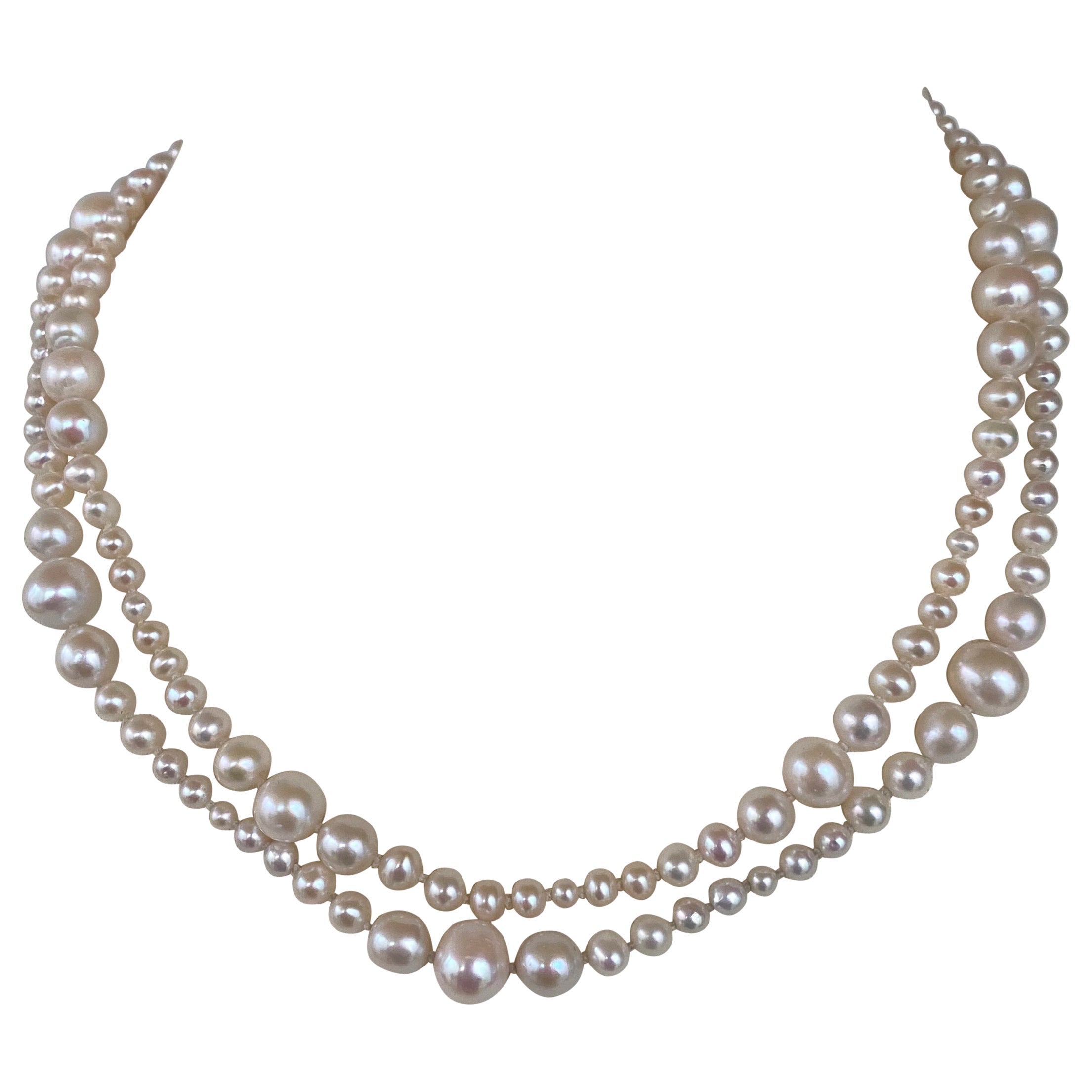 Marina J. Graduated Pearl Necklace with 14k White Gold Clasp