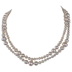 Marina J. Graduated Pearl Necklace with 14k White Gold Clasp