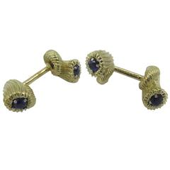 Tiffany & Co. Schlumberger  Lapis Lazuli Gold Cufflinks.