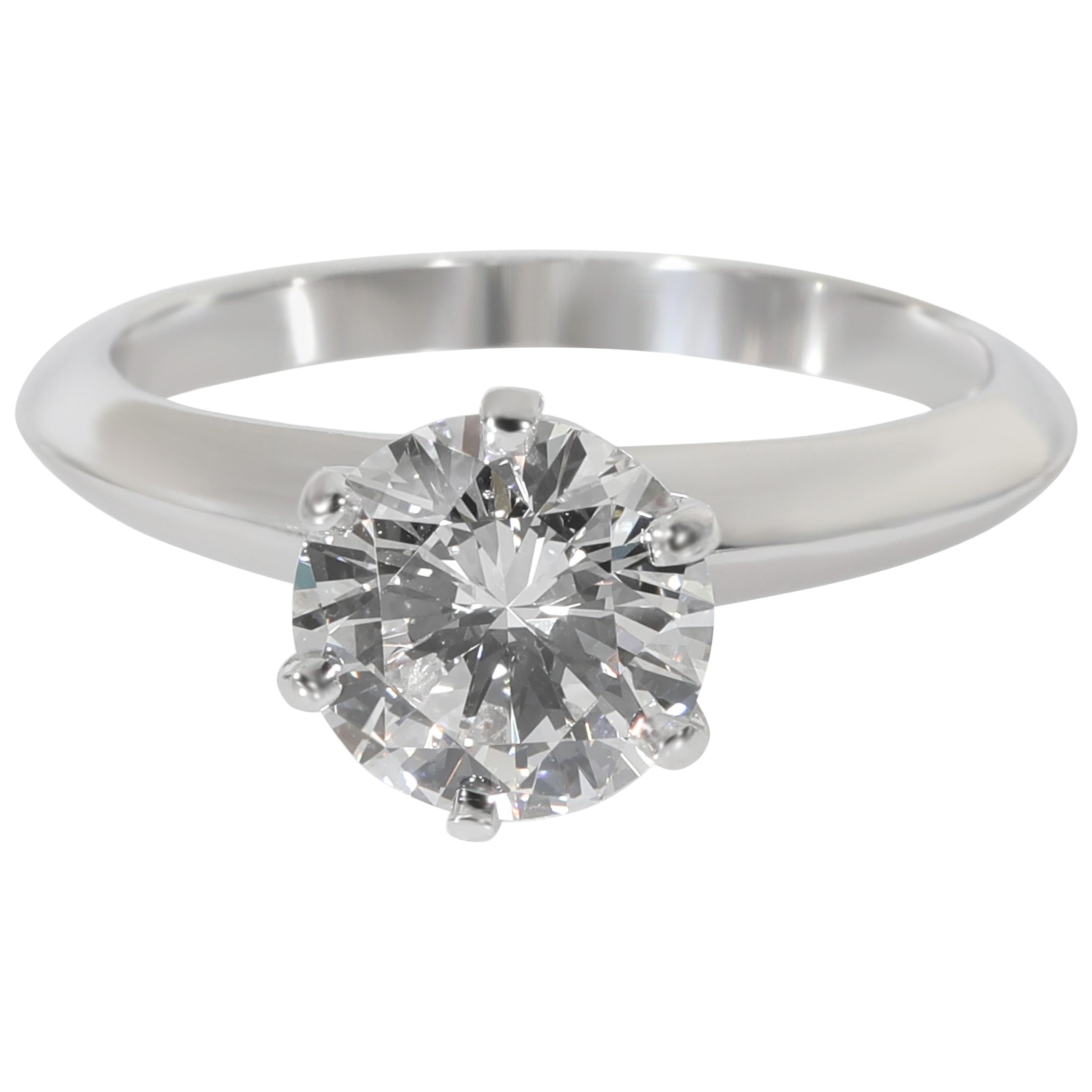 Tiffany and Co. Diamond Engagement Ring in Platinum G VVS1 1.1 CTW For