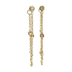 0,33 Karat Station Diamond by The Yard-Ohrringe aus 14 Karat Gelbgold