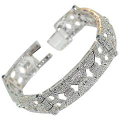 Art Deco Sapphire Diamond Gold Studded Bracelet