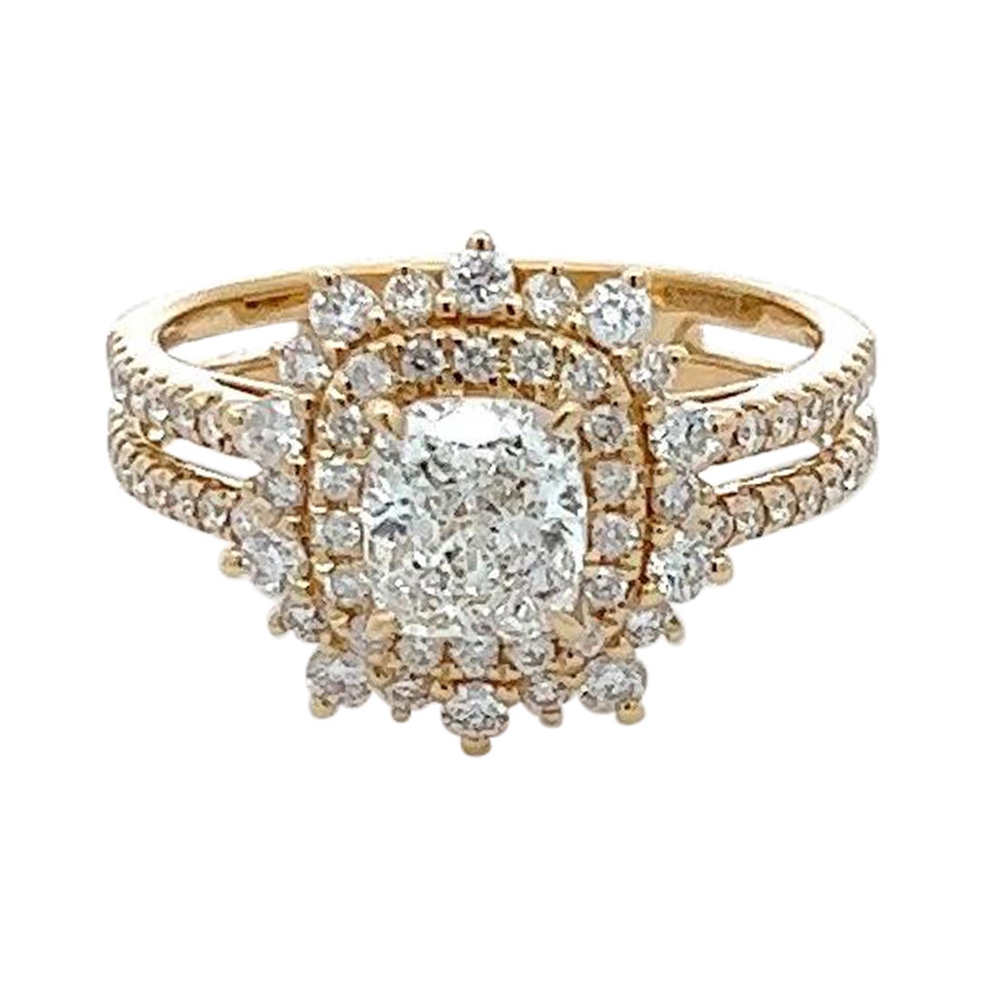 GIA Certified 1.04 Carat F/SI2 Diamond Ring For Sale