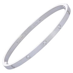 Cartier 'Love' Weißgold-Armband mit 10 Diamanten, kleines Modell
