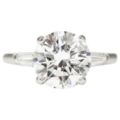 I Flawless GIA Certified 2 Carat Ideal Cut Diamond Triple Excellent