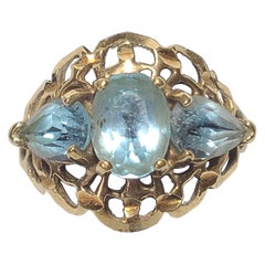 Blue Topaz 10k Yellow Gold Ring