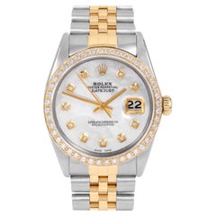 Rolex Montre Datejust MOP pour hommes avec cadran en diamant et lunette en diamant