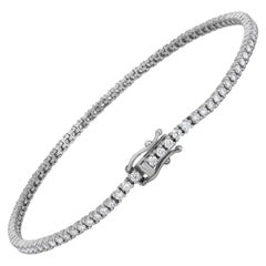 Luxle 1.6 Cttw. Rundes Diamant-Tennisarmband aus 18 Karat Weißgold