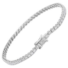 Luxle 1.4 Cttw. Round Diamond Tennis Bracelet in 18k White Gold