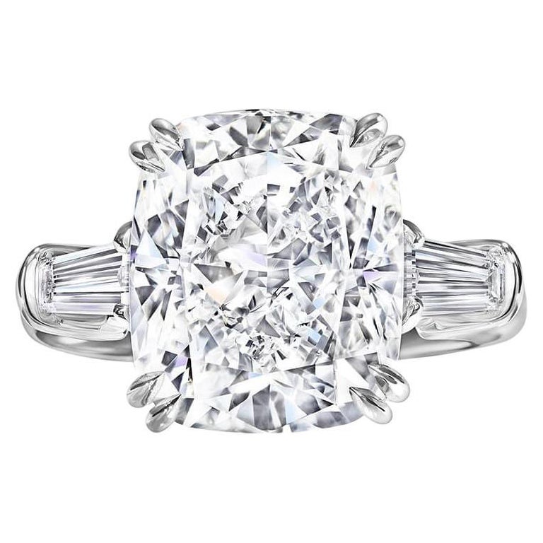 GIA Certified 5 Carat Diamond Three Stone Ring