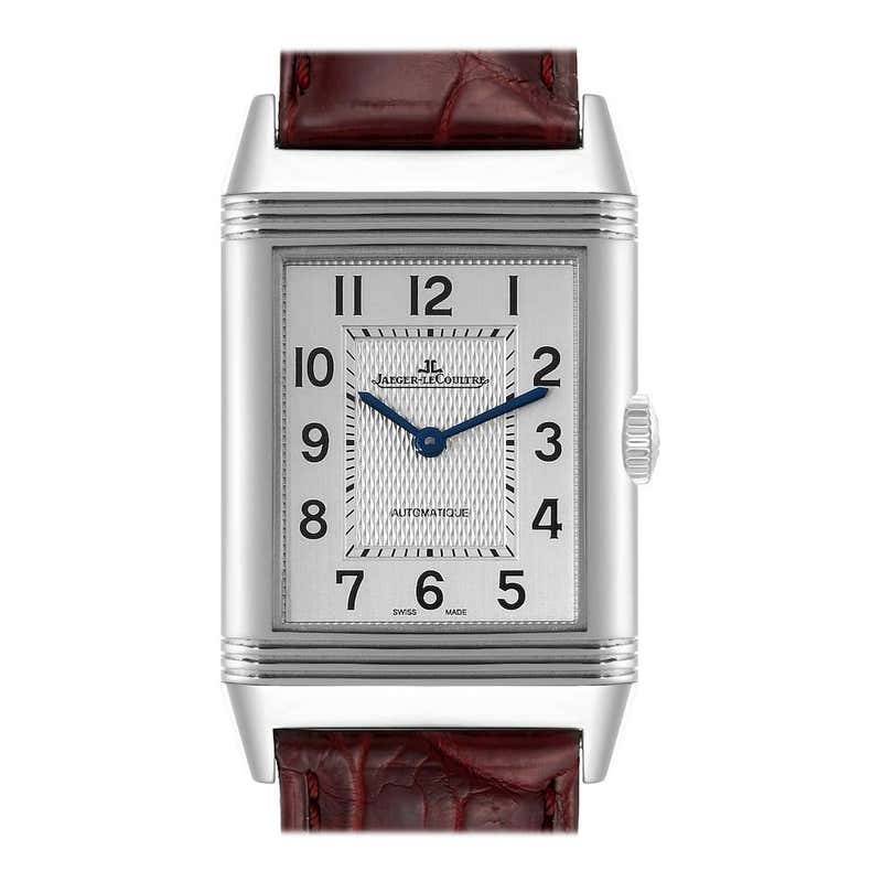 Jaeger-LeCoultre Reverso Steel 18k Gold Silver Dial Quartz Men’s Watch ...