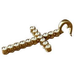 Colgante Cruz Diamante Oro Amarillo 18K Gubelin Lucerne