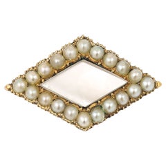 Broche et pendentif victorien en or 18 carats et perles, c. 1880