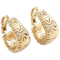 Bulgari Diamond Gold Parentesi Earrings