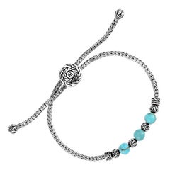 John Hardy Classic Chain Pull through Bracelet with Turquoise BBS900008TQXS-M