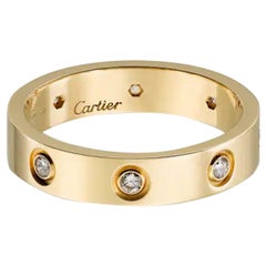 Cartier Love-Ring, 8 Diamanten, Größe 50, Gelbgold