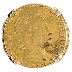 Ring Napoleon III. Münze Gelbgold massive 18 Karat