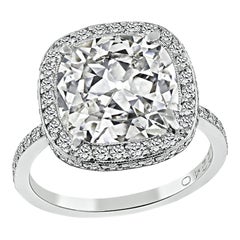 GIA Certified 3.28 Carat Diamond Engagement Ring and Wedding Band Set