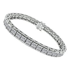 22.00 Carat Diamond Platinum Line Bracelet