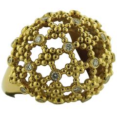 Temple St. Clair Diamond Gold Fiore Bombe Dome Ring