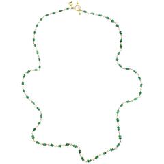 Temple St. Clair Karina Gold Emerald Bead Necklace