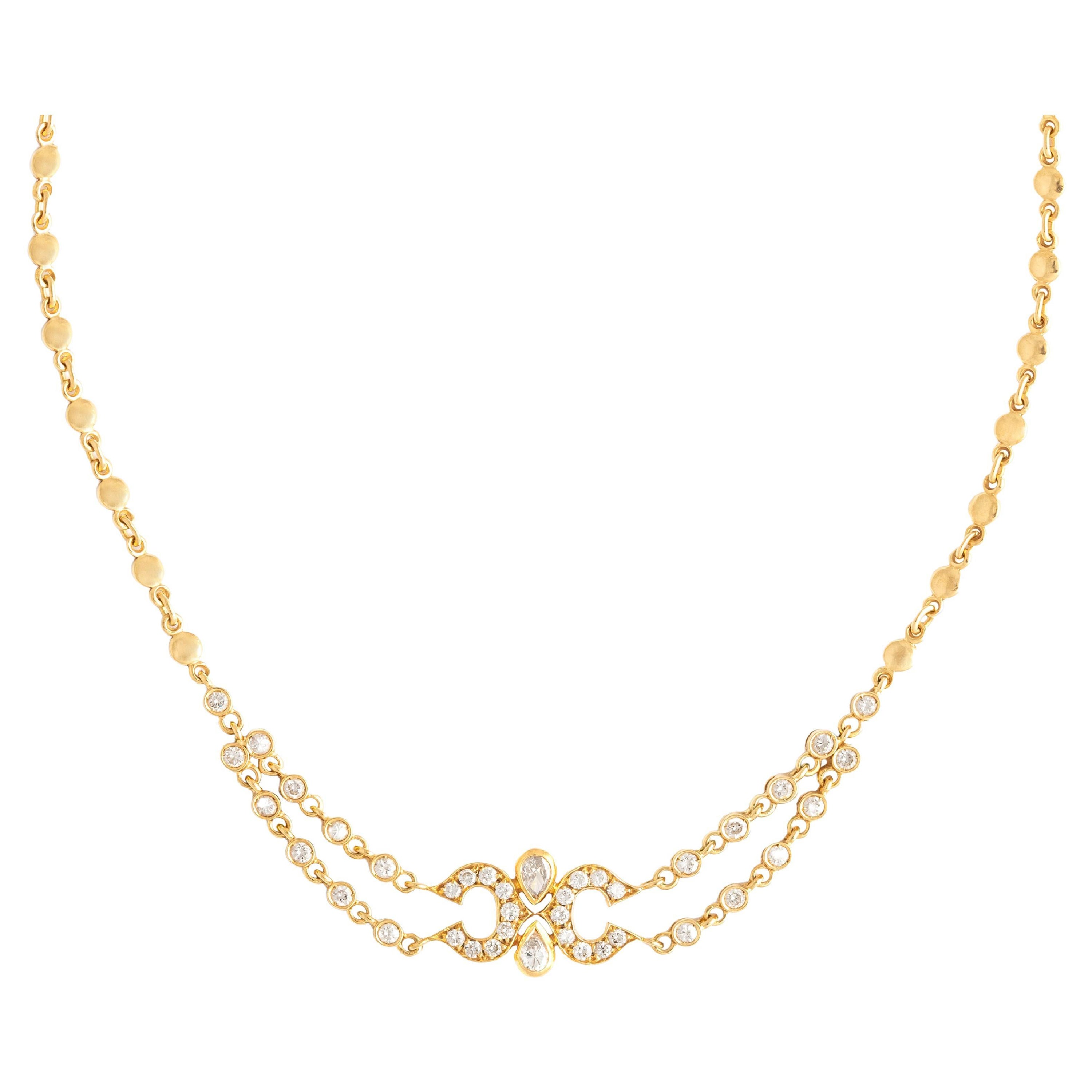 Cartier Diamond Yellow Gold 18k Necklace