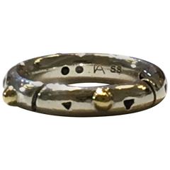 John Atencio Silver and Gold Elements Band Stack Ring