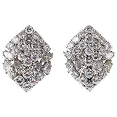 1960s David Webb Diamond Platinum Earrings 6