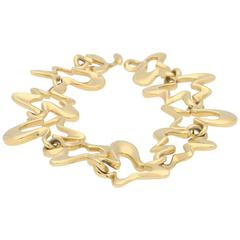 A Rare Gold "Splash" Bracelet Designed By Henning Koppel For George Jensen