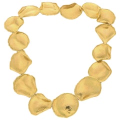 1979 Tiffany & Co. Angela Cummings Gold Rose Petal Necklace
