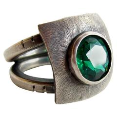 James Parker Faceted Gemstone Sterling Silver Ring 12