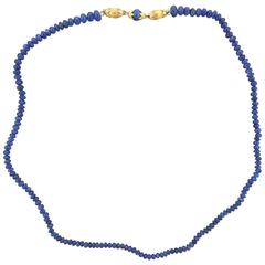 Buccellati Sapphire Bead Gold Necklace