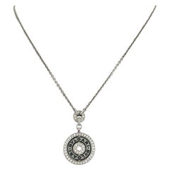 Bvlgari Astrale 18 Karat White Gold Ceramic Diamond Pendant Necklace Italy