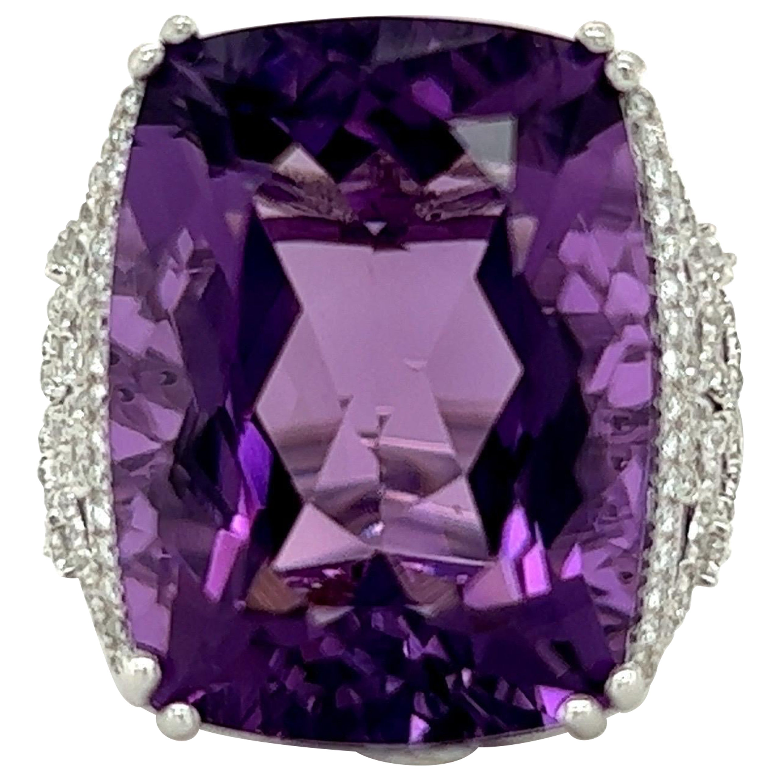 Bague cocktail en améthyste de 15,91 carats