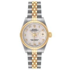 Rolex Datejust Steel Yellow Gold Anniversary Dial Ladies Watch 69173 Papers