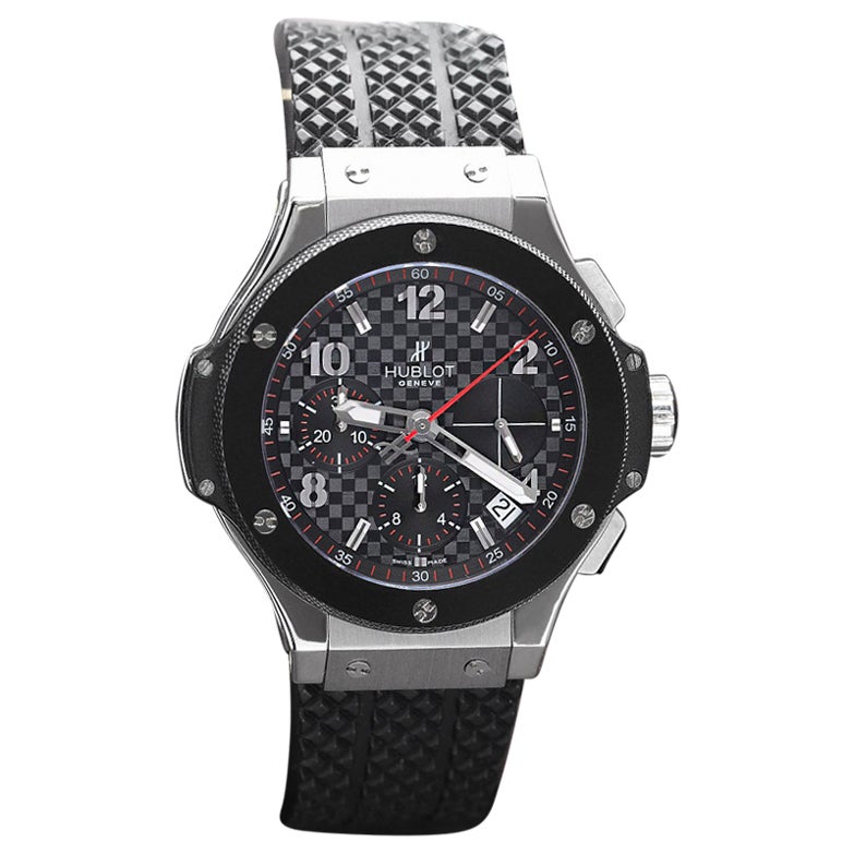 Hublot Big Bang 341.SB.131.RX Stainless Steel with Black Rubber Watch Complete