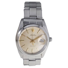 Rolex Steel Oyster Date with Factory Original Light Champagne Dial, 1960s